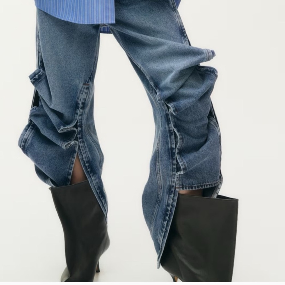 Hm Glenn martens wide side slit jeans 6